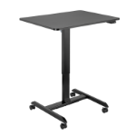 LogiLink Sit-stand workstation, single-motor, w/casters, black