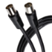 Maplin RF Male to RF Female TV Aerial Coaxial Cable - Black - 1m