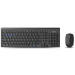 Rapoo 8100M keyboard Mouse included Universal RF Wireless + Bluetooth Black