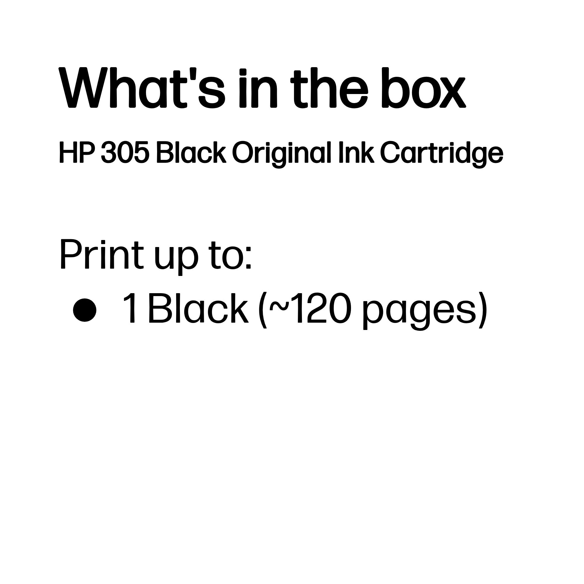 HP 3YM61AE/305 Printhead cartridge black, 120 pages for HP DeskJet 2710/e/Envy 6020/Envy 6020 e