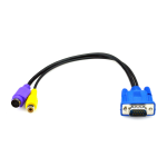 Black Box AVS-CBL-VG-CV video cable adapter 12.6" (0.32 m) VGA (D-Sub) RCA + S-Video Multicolor