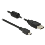 DeLOCK 3m, USB 2.0-A/USB 2.0 Mini-B USB cable USB A Mini-USB B Black
