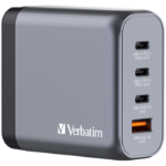 Verbatim GNC-140 GaN Charger 140W with 2 x USB-C PD 140W / 1 x USB-C PD 20W / 1 x USB-A QC 3.0 (EU/UK/US)