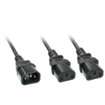 Lindy 2m IEC Splitter Cable IEC C14 to 2 x IEC C13