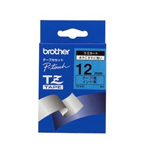 Brother Gloss Laminated Labelling Tape - 12mm, Black/Blue label-making tape TZ