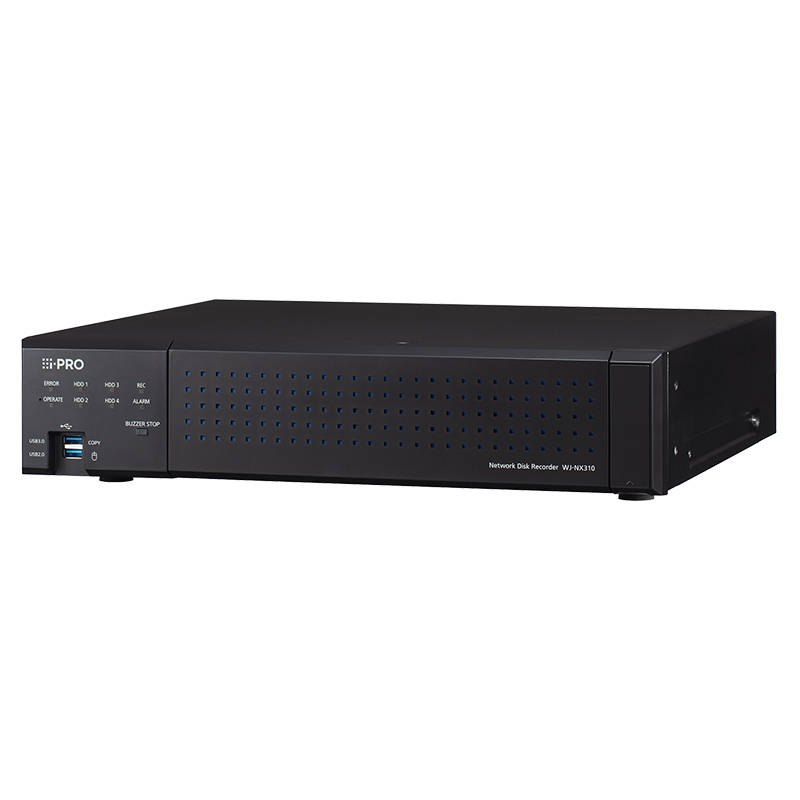 16ch Network video recorder.  H.265/H.264 recording,  increased recording bandwidth up to 256Mbps, including an integrated HD GUI