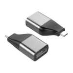 BRobotix 6006122 cambiadores de género de cables USB Type C Display Port Negro, Gris
