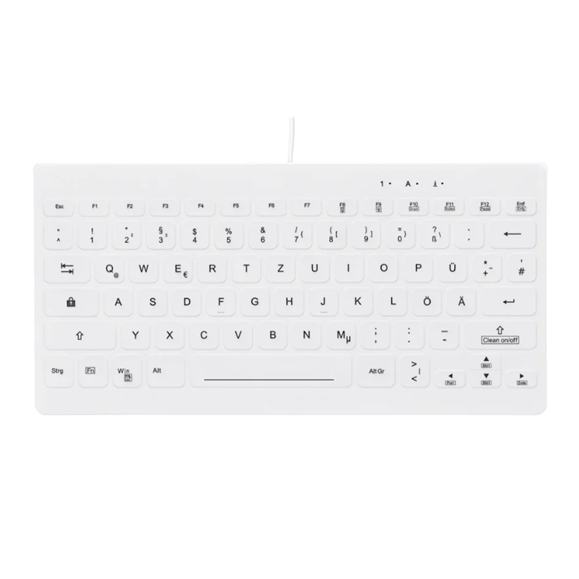 Contour Design Active Key Contour QuickClean Medical Keyboard IP68 Mini Wired White DE C4112