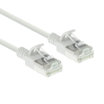 ACT Witte 0,5 meter LSZH U/FTP CAT6A datacenter slimline patchkabel snagless met RJ45 connectoren