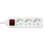 Deltaco GT-0350 power extension 1.5 m 3 AC outlet(s) Indoor White