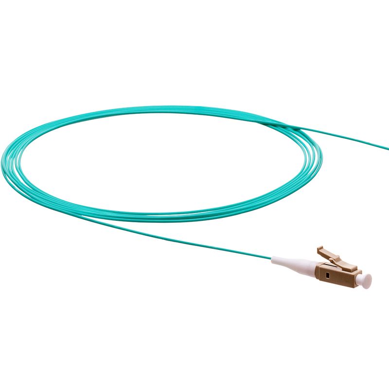 Image of FDL 1M SIMPLEX LC PIG TAIL LEAD - 50/125um - OM4 AQUA BLUE