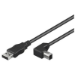 Microconnect USBAB05ANGLED USB cable USB 2.0 0.5 m USB A USB B Black