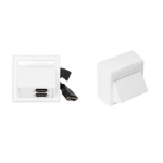 Vivolink WI221292 socket-outlet HDMI + DisplayPort + 3.5mm White