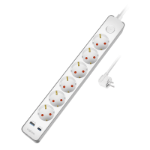 LogiLink Outlet Strip, 6 safety sockets, w/ 1x USB-A, 1x USB-C, 20W PD, w/ push switch