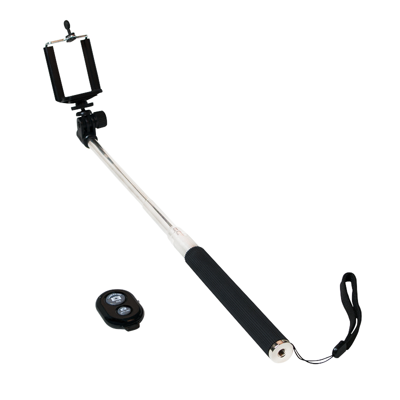 LogiLink BT0034 selfie stick Smartphone Black, Silver