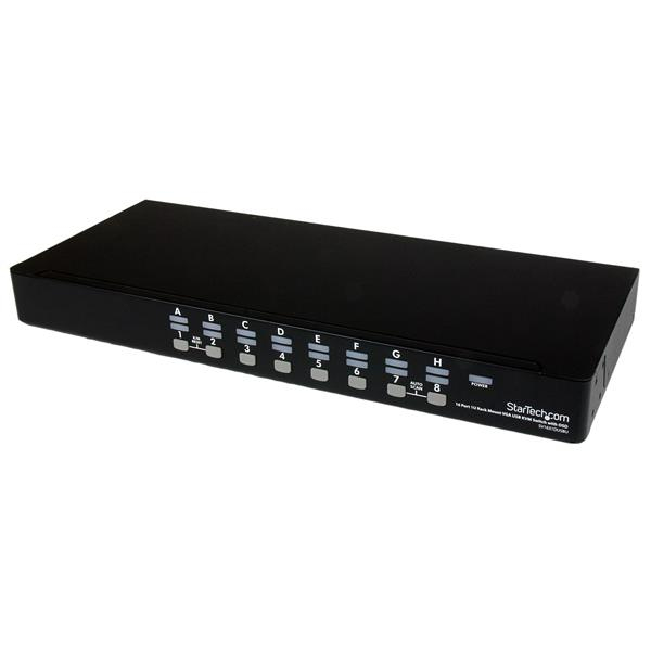 Image of StarTech.com 16 Port 1U Rackmount USB KVM Switch Kit with OSD and...
