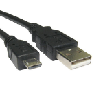 Cablenet 5m USB 2.0 Type A Male - USB Micro Type B Male Black PVC Cable