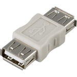 Deltaco USB-61 kabelomvandlare (hane/hona) 1x USB A Vit