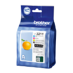 Brother LC-3211VAL Ink cartridge multi pack Bk,C,M,Y Blister, 4x200 pages ISO/IEC 19752 Pack=4 for Brother DCP-J 772
