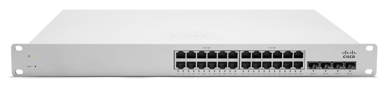 Cisco Meraki MS220-24P Managed L2 Gigabit Ethernet (10/100/1000) Power over Ethernet (PoE) White