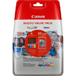 Canon 6508B005/CLI-551 Ink cartridge multi pack Bk,C,M,Y + Photopaper 10x15cm 50 sheet 7ml 1795/332/319/344 pg Pack=4 for Canon Pixma IP 8700/IX 6850/MG 5450/MG 6350/MX 725  Chert Nigeria