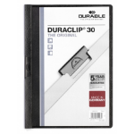 Durable Duraclip 30 report cover PVC Black, Transparent