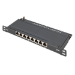 Digitus CAT 6A Slim Patch Panel, shielded, 8-port, 0.5 U, 10", black