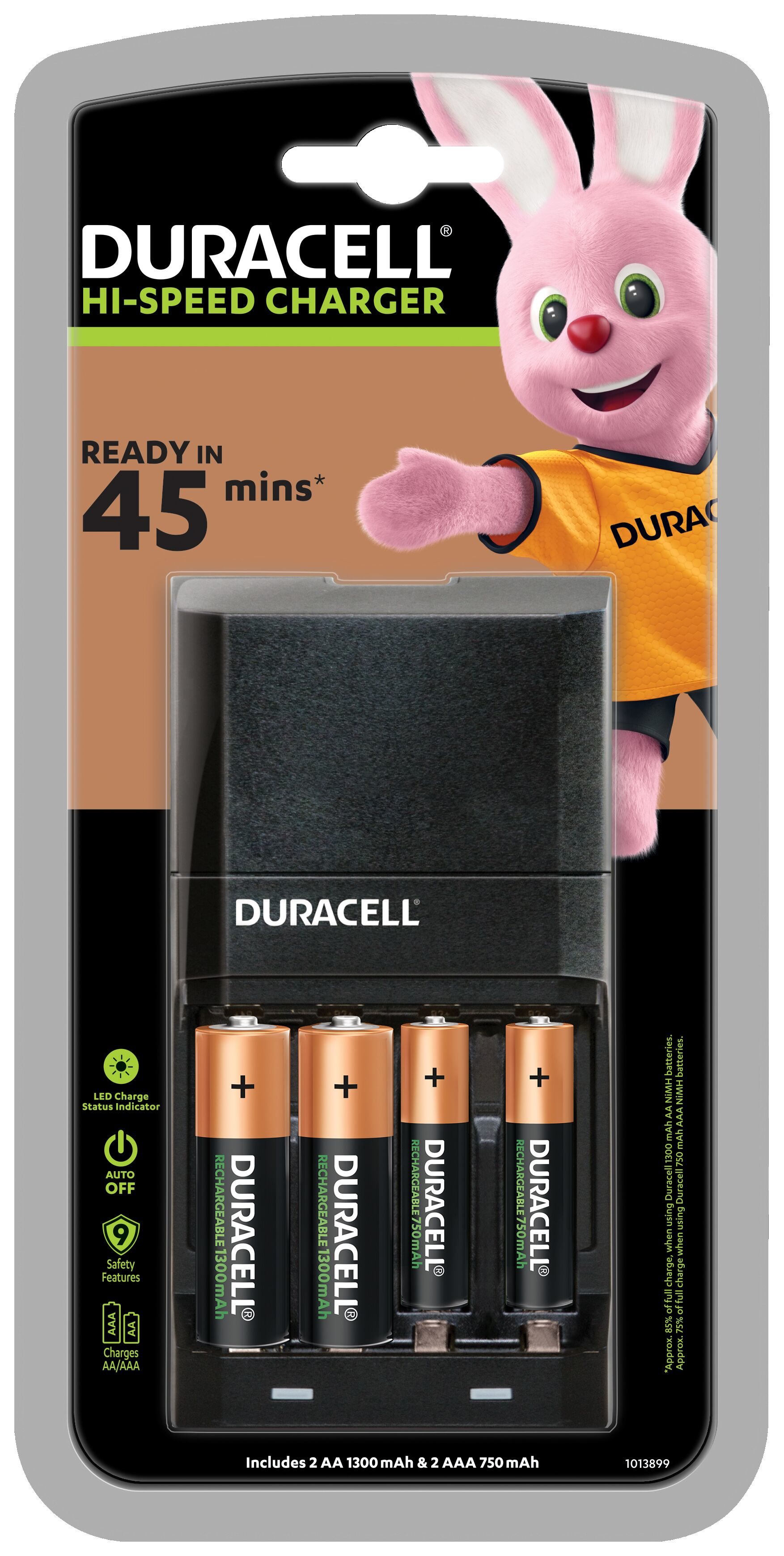 Image of Duracell Ladegerät CEF27 inkl. 2x AA 1300mAh AAA 750mAh - Battery...