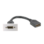 Cablenet 20cm 4K DisplayPort Female Lead - 25mm x50mm DisplayPort Female Module