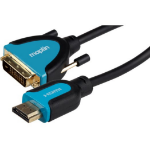 Maplin MAVHDV01-030 video cable adapter 3 m DVI-D HDMI Black,Blue