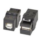 EFB Elektronik EB534 tussenstuk voor kabels USB 2.0 A USB 2.0 B Zwart