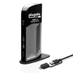 Plugable Technologies USB 3.0 Universal Laptop Docking Station Dual Monitor for Windows and Mac, USB 3.0 or USB-C, (Dual Video: HDMI and HDMI/DVI/VGA, Gigabit Ethernet, Audio, 6 USB Ports)