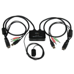 StarTech.com 2 Port USB HDMI Cable KVM Switch with Audio and Remote Switch â€“ USB Powered