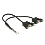 DeLOCK 84839 USB-kabel USB 2.0 0,25 m 2 x USB A Zwart