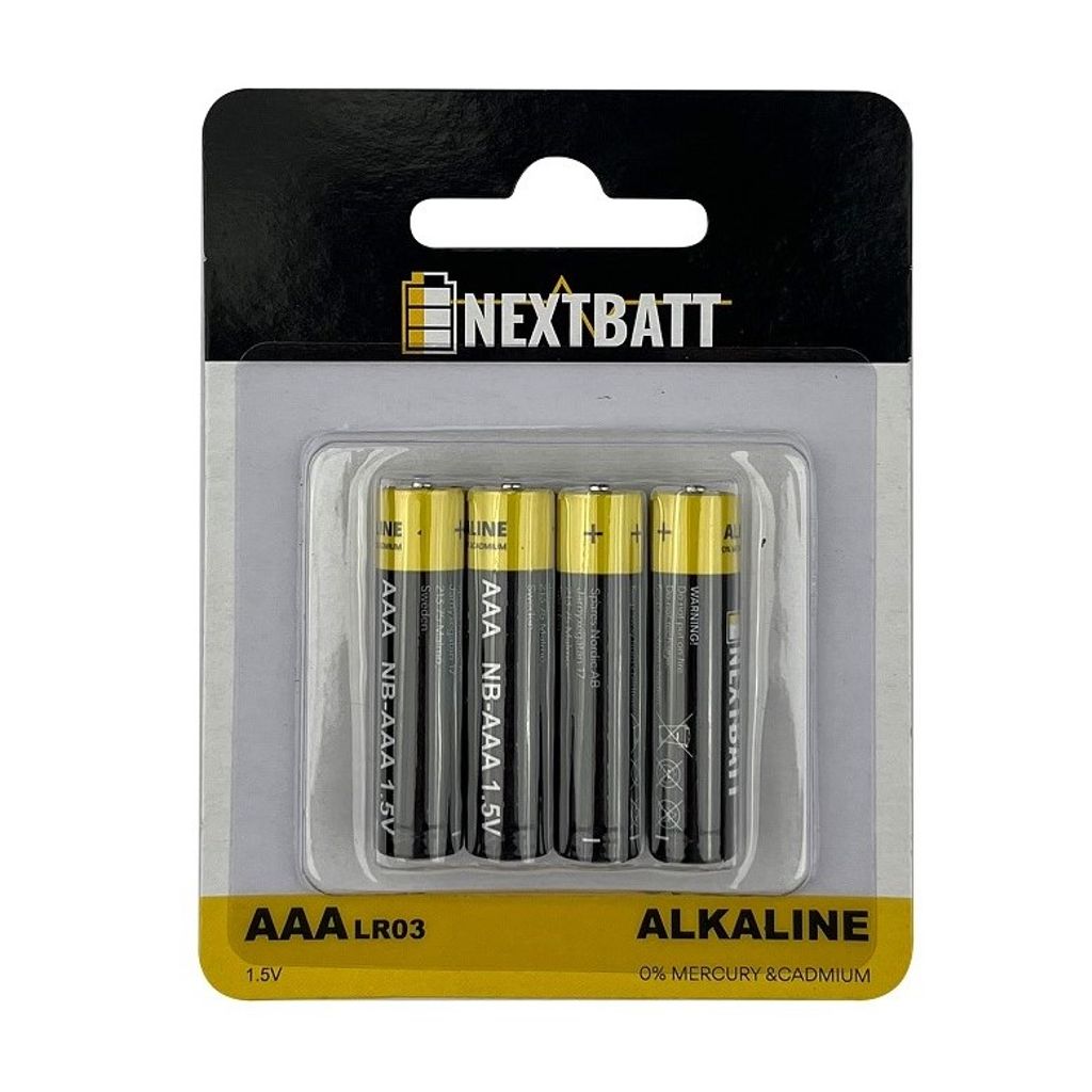 EU Product - NextBatt Battery AAA/LR03, 1.5V, Alkaline - 4-pack thumbnail