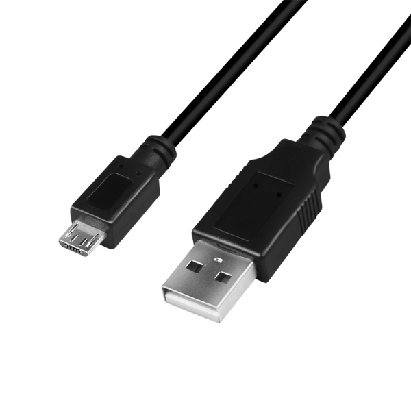LogiLink CUB1201 USB cable 1 m USB 2.0 USB A Micro-USB B Black
