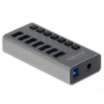 DeLOCK External USB 5 Gbps Hub with 7 Ports + Switch