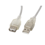 Lanberg CA-USBE-12CC-0050-TR USB cable USB 2.0 5 m USB A Transparent