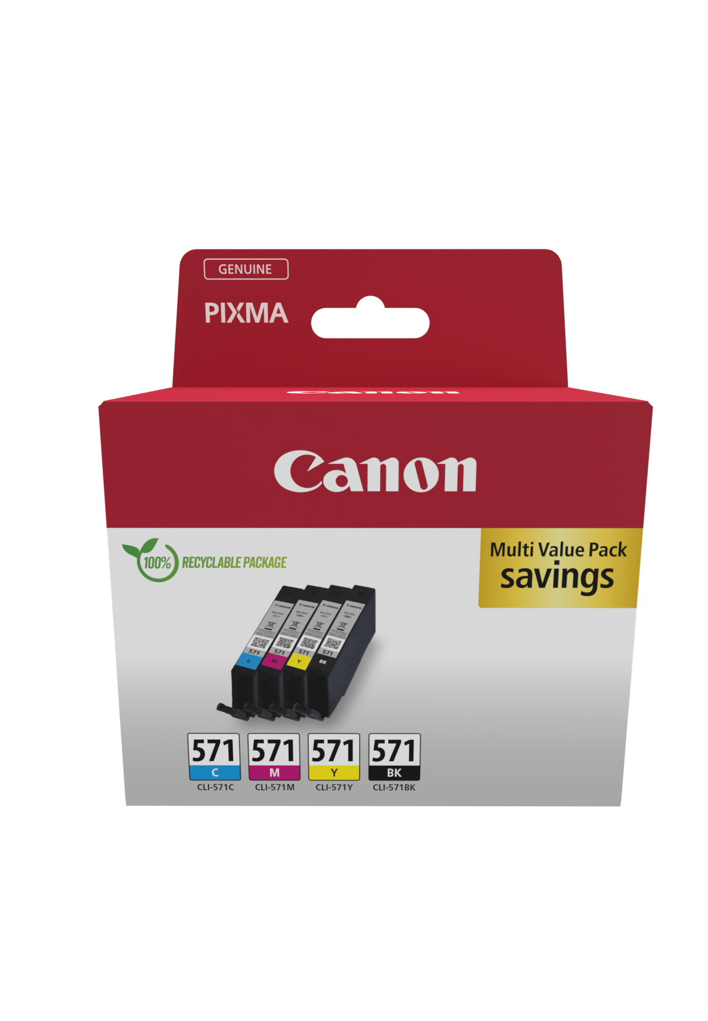 Canon 0386C009/CLI-571 Ink cartridge multi pack Bk,C,M,Y + Photopaper