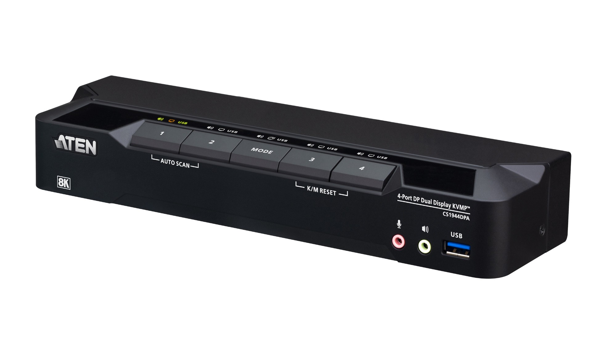 Aten 4-Port Usb 3.0 8K Displayport Dual-Display Kvmp™ Switch (Cables I