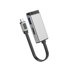 ALOGIC ULCHDA-SGR video cable adapter 5.31" (0.135 m) USB Type-C HDMI + USB Black, Silver