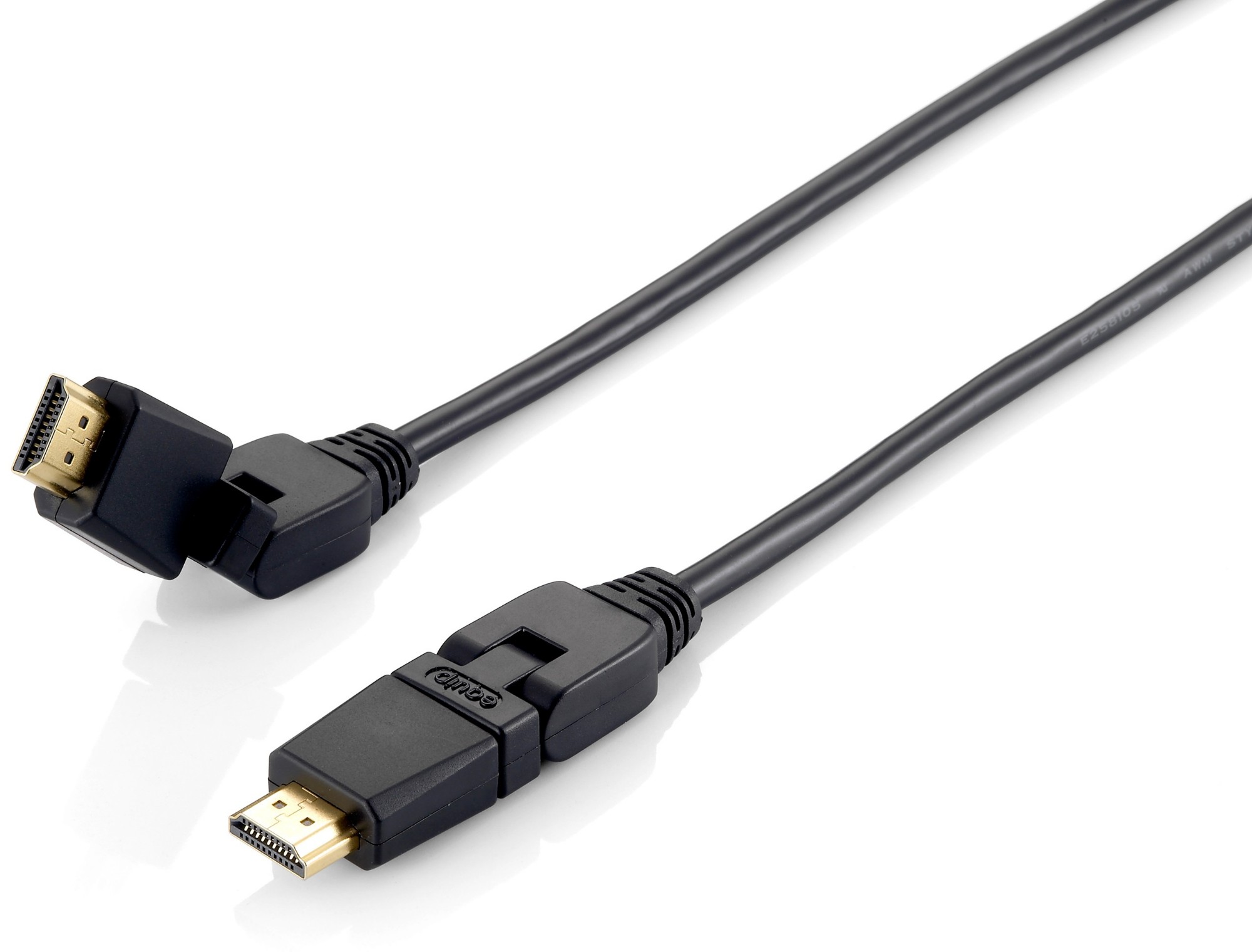 Photos - Cable (video, audio, USB) Equip Swivel HDMI 2.0 Cable, 1m, Swivel plug 119361 