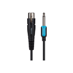 ProSound XLR Female Connector to 1/4" 6.35mm 2 Pole Jack Plug Cable - Black, 3m