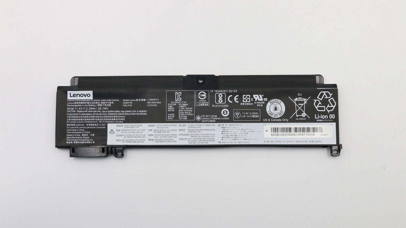 Image of Lenovo Internal,3c,26Wh,LiIon,PAN - Approx 1-3 working day lead.