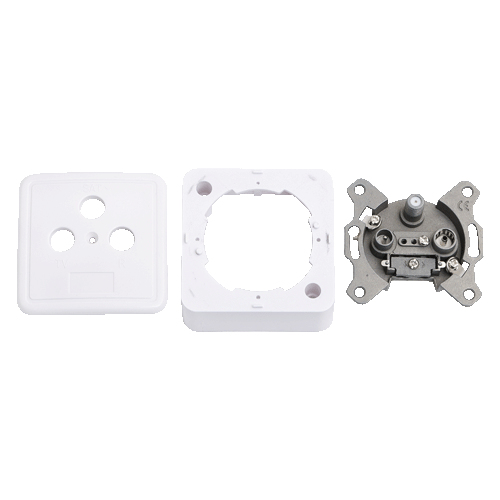 Image of LogiLink CA1003 outlet box Type F Silver, White