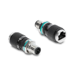 DeLOCK 90662 tussenstuk voor kabels M12 RJ45 Zwart