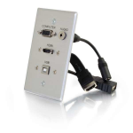 C2G 39707 socket-outlet HDMI + VGA + USB A + 3.5mm Aluminum