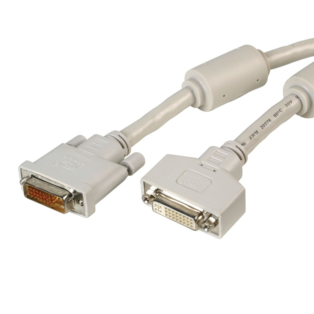Videk DVI Plug to DVI Socket A+D Monitor Extension Cable 5Mtr