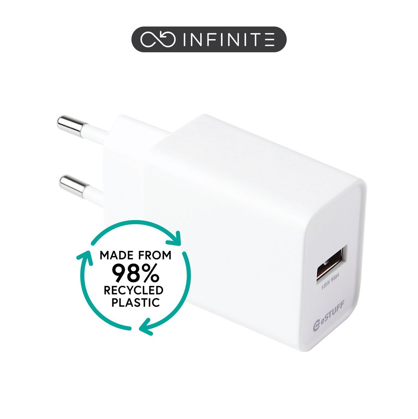 Estuff White Es637006 Mobile Device Charger Smartphone Ac Fast Chargin