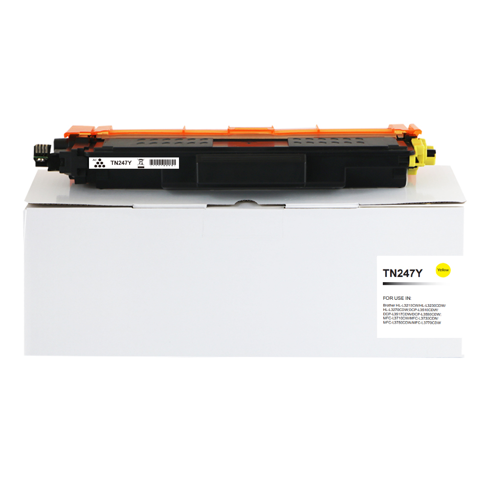 Image of CTS Wholesale Compatible Brother TN247Y Hi Yld Yellow Toner CHIPPED